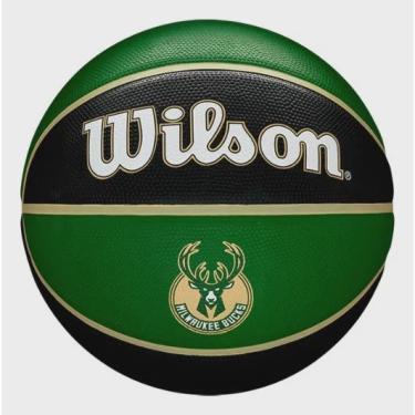 Imagem de Bola De Basquete Wilson Nba Team Tribute Bucks Tamanho 7