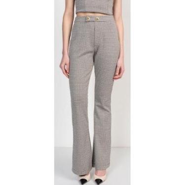 Imagem de CALÇA ALFAIATARIA FLARE XADREZ FEMININA-Feminino