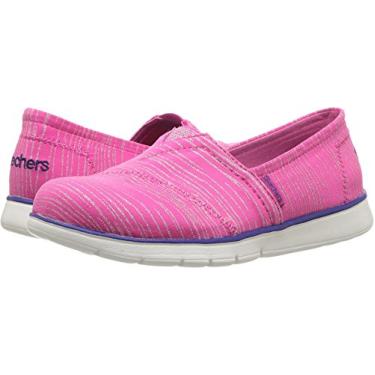Imagem de Skechers Girls' Pureflex Shimmer Stripes Alpargata,Hot Pink/Purple,12.5