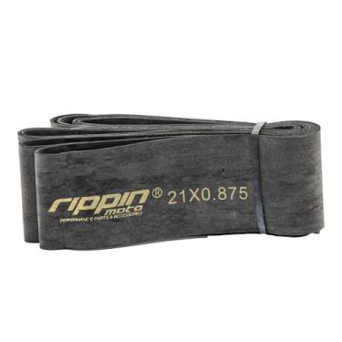 Imagem de Rippin Moto Tiras de aro de motocicleta, borracha durável, proteção de tubo, orifício de haste de válvula, substituição para tiras desgastadas (roda de 21 polegadas (53.3 cm x 7/20.3 cm))
