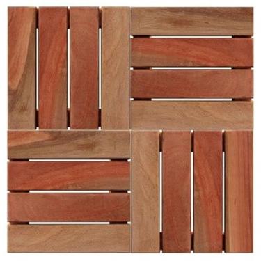 Imagem de Deck em Placa de Madeira Modular Base Madeira 30x30cm Madersilva Natural