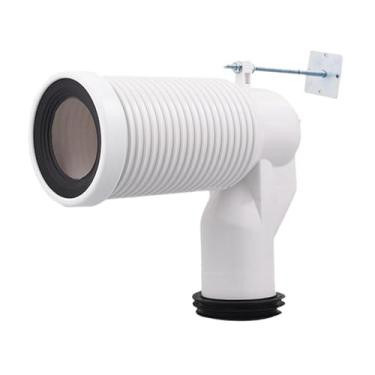Imagem de Ioensy Adaptador de flange de armário, bico de drenagem excêntrico, mudança de lugar, extensão universal, tubo de drenagem, mudança de vaso sanitário para, Um 28cm