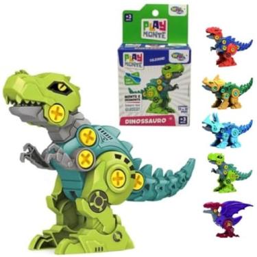 Imagem de DINOSSAURO SUPER ROBÔ MONTA E DESMONTA BRINQUEDO DINO PARAFUSO CHAVE EDUCATIVO DIDATICO MONTE CRIATIVO DESENVOLVE HABILIDADES MOTORAS 27pçs 12cm
