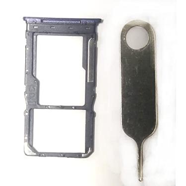 Imagem de Bandeja SIM Suporte de cartão SIM Micro SD de substituição para Motorola Moto G Pure XT2163-4 Azul