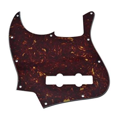 Imagem de KAISH Lefty 4 cordas J Bass estilo pickguard canhoto para baixo palheta para baixo Jazz J Bass feito nos EUA/México Vintage Tartaruga (K1778)