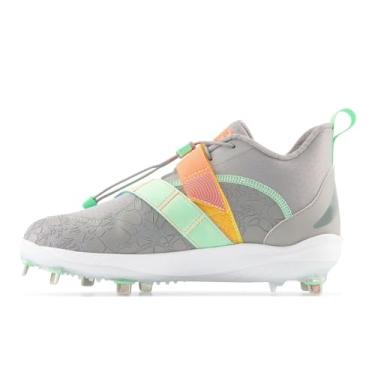 Imagem de New Balance Tênis de beisebol unissex FuelCell Lindor V2 para adultos, Team Away Cinza/Libélula Neon/Jade Elétrico, 9.5 Wide Women/8 Men