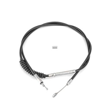 Imagem de Mofun 68 11/16" Clutch Cable Wire Stainless Steel Braided Compatible with Harley Road King Street Electra Road Glide 2007, Fit Dyna Fat Bob Low Rider Street Bob, for 12" Handlebar, Black