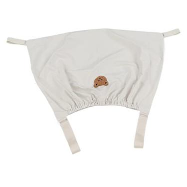 Imagem de Organizador de Carrinho de bebê, Organizador de Carrinho Com Gancho e Laço, Padrão de Desenho Animado de Náilon Elegante e Elegante para Compras (Bege)