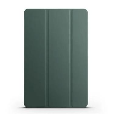 Imagem de Capa inteligente para tablet Lenovo Tab P12 12,7 polegadas 2023 com suporte triplo de TPU macio para Xiaoxin Pad Pro 12.7 TB371FC com ativação automática (verde escuro, Tab P12 32.3 cm)