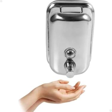 Imagem de Dispenser Saboneteira Álcool Gel Sabão Líquido Inox 500ml