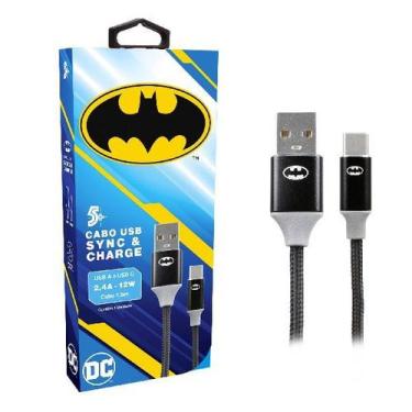 Imagem de Cabo USB para USB-C - 2.0 - 1,5m DC Mobile - Batman 1 UN 5+