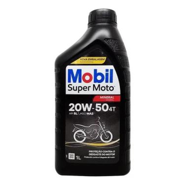 Imagem de Óleo lubrificante Motor Mobil Moto 4T 20W50 mineral 1 Litro