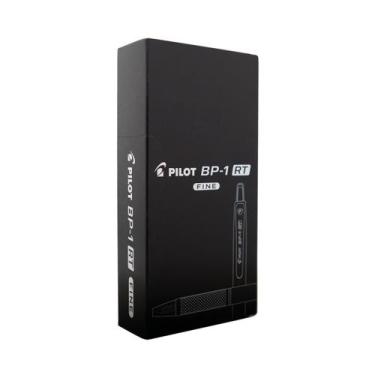 Imagem de Caneta Pilot BP-1 Retrátil Fina Preta Caixa Com 12 Unidades