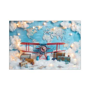 Imagem de Fundo Fotográfico 2,20 x 1,50 - Aviador Viagens Nuvens 003 - Via Cores