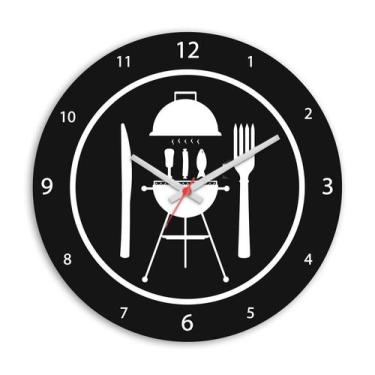 Imagem de Relógio de Vinil Churrasqueira Cozinha Silencioso - Intempo Design