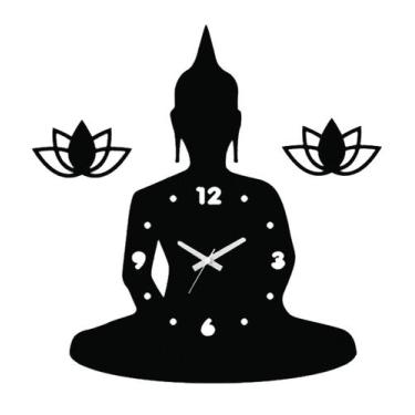 Imagem de Relógio Parede 3d Buda Casa Escritório Decoração Grande - Intempo Desi