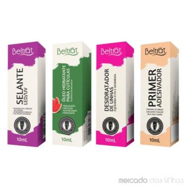 Imagem de Kit Preparação + Finalização Beltrat Kit Unhas de gel Alongamento de U