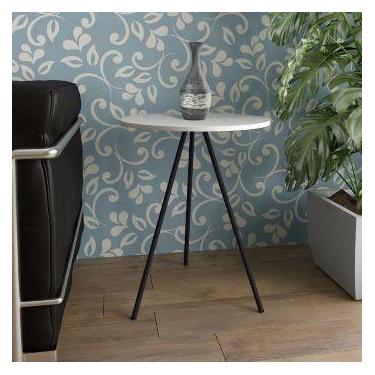 Imagem de Mesa Lateral Gabriela Preto Tampo Branco - House Design