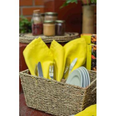 Imagem de Caixa Organizadora Fibra Natural Seagrass 31X22X16Cm Rafimex