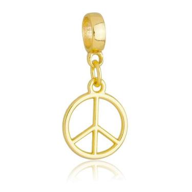 Imagem de Berloque Símbolo Paz Banhado a Ouro 18k - Work Semijoias