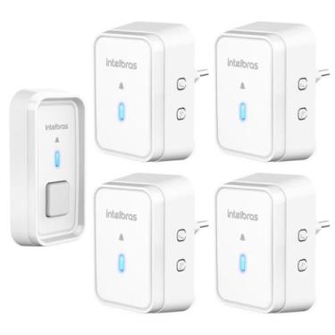 Imagem de Kit Campainha sem fio CIB 101 Intelbras Para 4 Ambientes