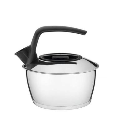 Imagem de Chaleira Tramontina Inox com Fundo Triplo Cabo Preto 1,5 L, 1,5L, Prat