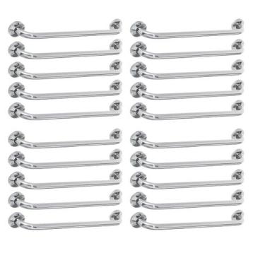 Imagem de Alça Apoio 60cm Barra Inox Kit 20 Unidades Suporte Banheiro Idoso Gest
