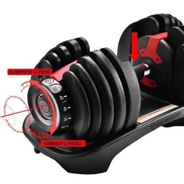 Imagem de Halter Smart Gold Sports Dumbbell Tech Pro II Ajustável Até 24kg - Mul