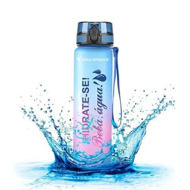 Imagem de Garrafa Squeeze Plástica Gold Sports All Day Siliconada Com Filtro -1L