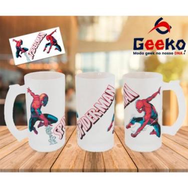 Imagem de Caneca de Chopp Homem-Aranha Spiderman Geeko, Jateada, 500ml