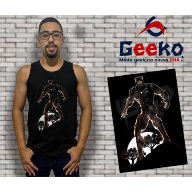 Imagem de Regata Pantera Negra Black Panther Geeko, Preto, G