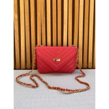 Imagem de Bolsa feminina transversal tiracolo de lado alça corrente reforçada, G
