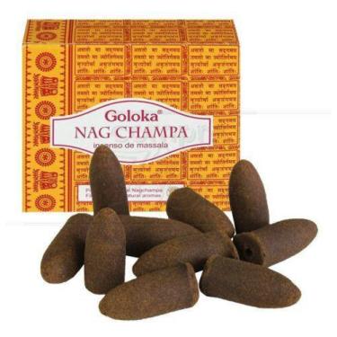 Imagem de Incenso Cone De Massala Goloka Nag Champa Backflow Incense