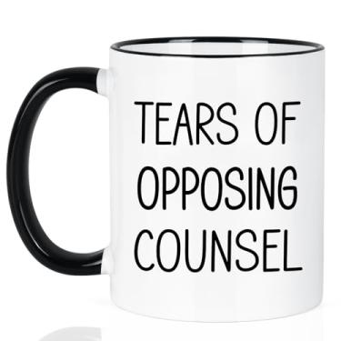 Imagem de Maustic Presentes de advogado para homens e mulheres, caneca de café Tears of Opposing Counsel, advogado de estudante de direito paralegal futuro advogado, presentes de formatura de faculdade de