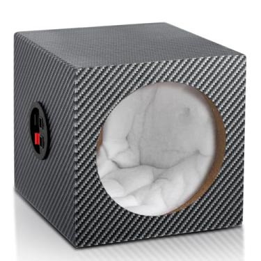 Imagem de Suacopzar Caixas de áudio automotivo de 20 cm, caixa de subwoofer subwoofer, caixa de alto-falante ventilada, caixa descarregada com algodão absorvente de som e almofadas de pontas de alto-falante