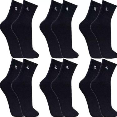Imagem de Kit 6 Pares Meias Lupo Original Masculina Algodão Cano Médio Alto Long