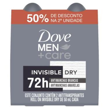 Imagem de Desodorante Dove Men Roll On Invisible Dry 2 Unidades De 50ml