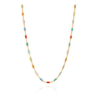 Imagem de Cordão Formado Por Fio De Pedras Coloridas 530874 - Rommanel, Colorido