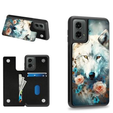 Imagem de Dikoer Capa carteira para Motorola G Stylus 5G 2024 de 6,5 polegadas, compartimento para cartão de crédito e proteção de silicone macio à prova de choque com compartimentos para cartão para Moto G