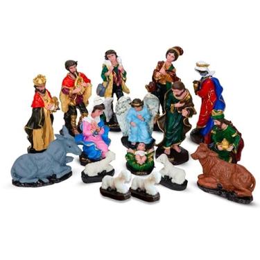 Imagem de Presépios Natalinos Completo 16 Peças - Presépio de Natal - Sagrada Família - Enfeites, Decoração Natalina