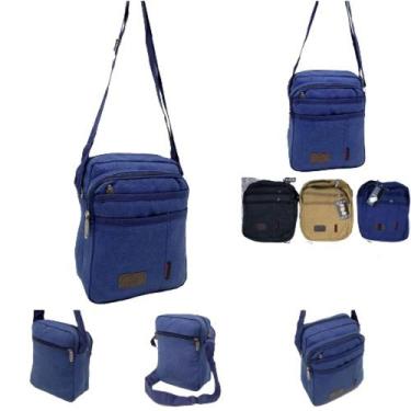 Imagem de Bolsa Transversal Carteiro 5 Divisórias Masculino Feminino - F e G, Be