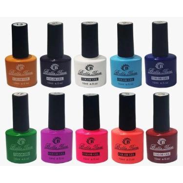 Imagem de Kit 10 Esmalte Em Gel Led Uv Bella Rosa Sortido  Premiun - oem, SORTID