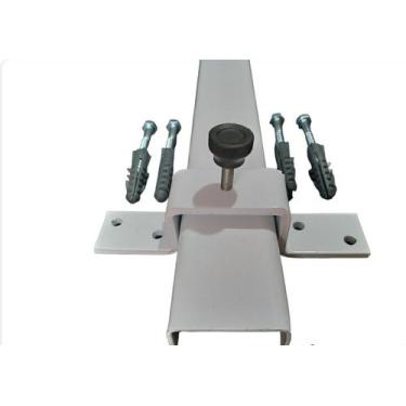 Imagem de kit Tranca Antifurto Residencial Suporte Fechado - Uno Metal