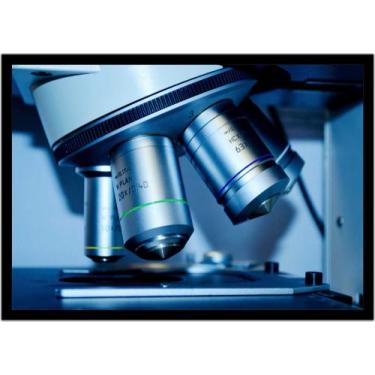 Imagem de Quadro Decorativo Medicina Microscópio Biomedicina Biologia Com Moldur