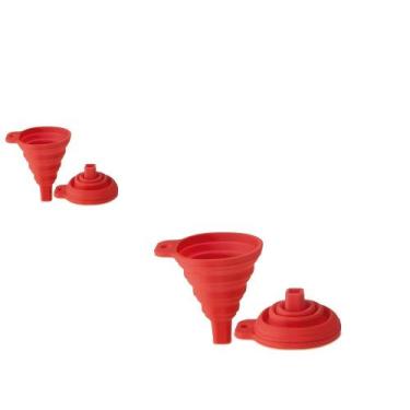 Imagem de Kit de Funil de silicone retratil - vermelho - MIMO