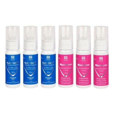 Imagem de Kit 3 Creme Hidratante Nutri Derm + 3 Creme Maxiderm 30gr - RHR Cosmét