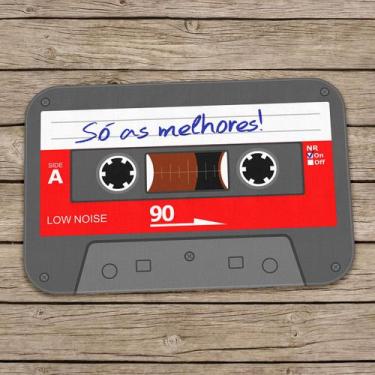 Imagem de Tapete Decorativo Fita Cassete K7 Só as melhores - Yaay