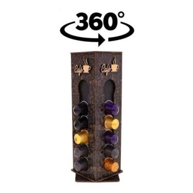 Imagem de Porta Capsulas Torre Giratória NESPRESSO 24 Capsulas MDF Estampado - S