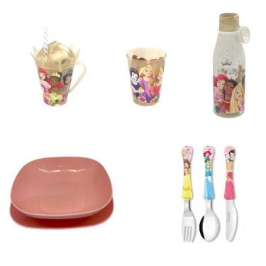 Imagem de Princesas Melhores Amigas Conjunto refeicao com talheres -5 - Plasutil