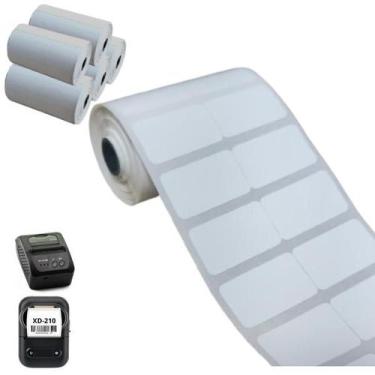 Imagem de 5 rolos etiqueta 15x25 dupla para impressoras XD-210 PT260 - Xd Mega